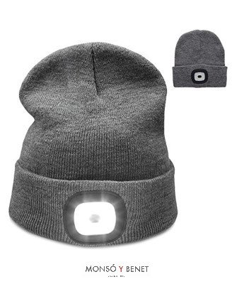 GORRO LANA CON LINTERNA LED CAP-858