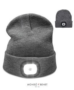 GORRO LANA CON LINTERNA LED CAP-858