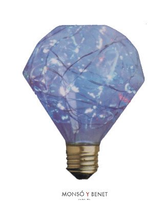 BOMBILLA LED DIAMANTE CON GUIRNALDA RGB – Ø95 mm (E27)