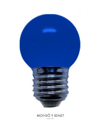 BOMBILLA ESFERICA AZUL 230V 25W E27