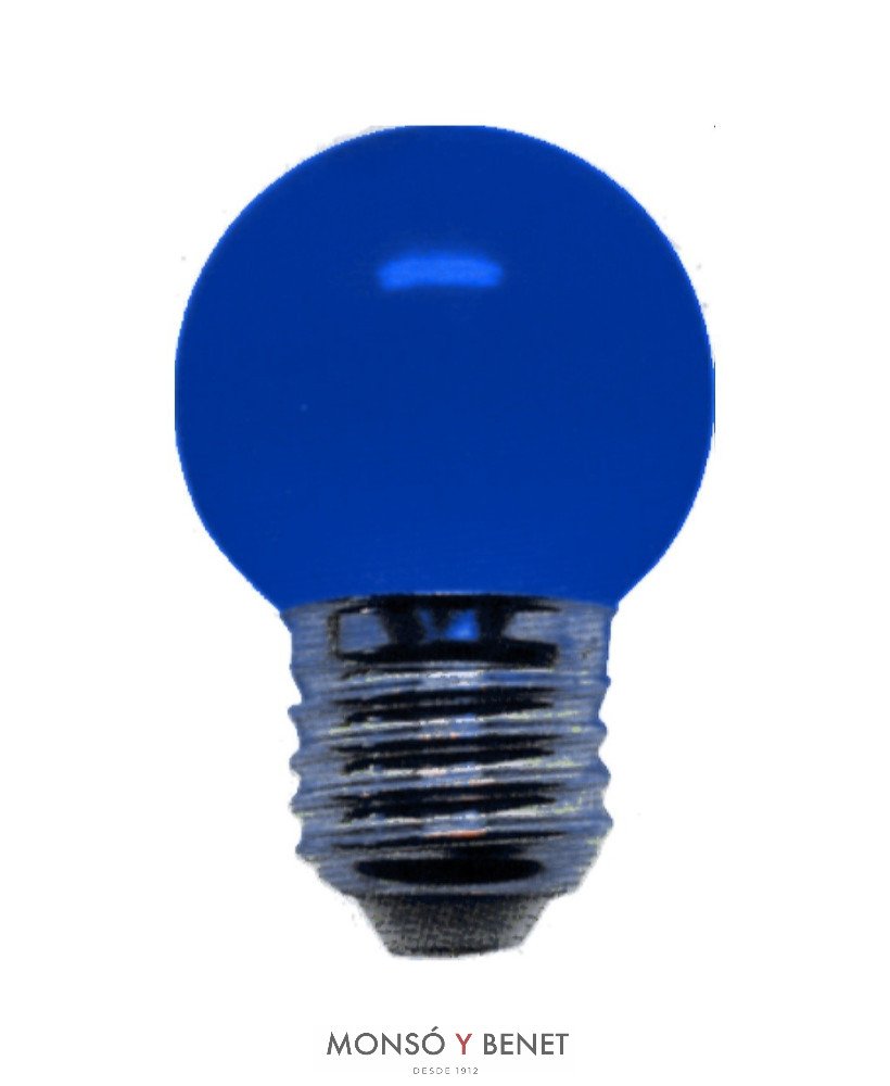 BOMBILLA ESFERICA AZUL 230V 25W E27