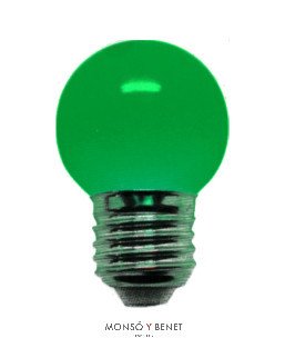 BOMBILLA ESFERICA VERDE 230V 25W E27