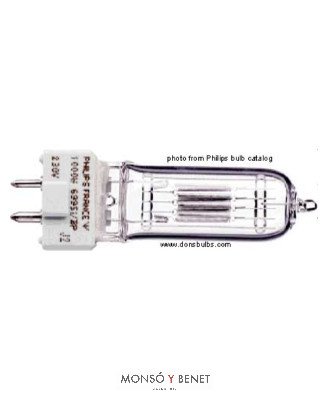 BOMBILLA FOTO GAB 6995I/BP 230V 1000W GY9.5