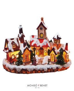 PUEBLO ILUMINADO 40 CMS.JL4959