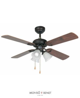 LAMPARA VENTILADOR DE TECHO LISBOA 3 LUCES