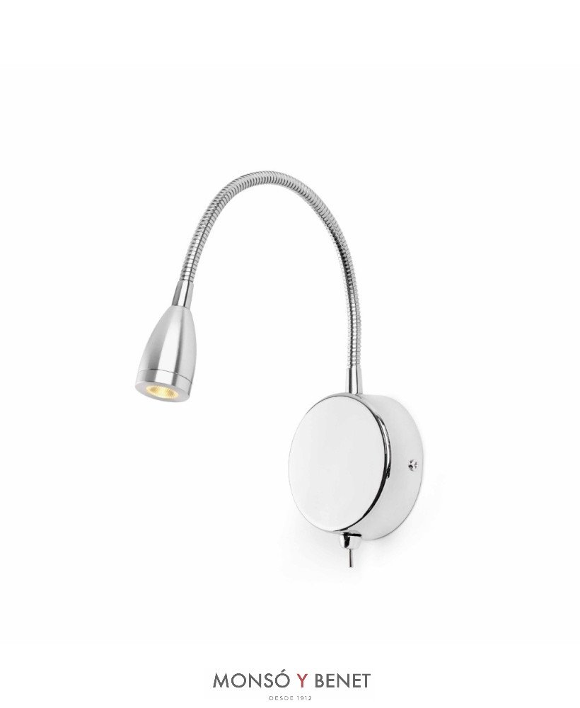 FLEXO PARED LED LOKE CROMO - ILUMINACION LED SALON PARED