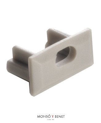 TAPA CON AGUJERO ENTRADA CABLE LP06 PARA PERFIL MILANO