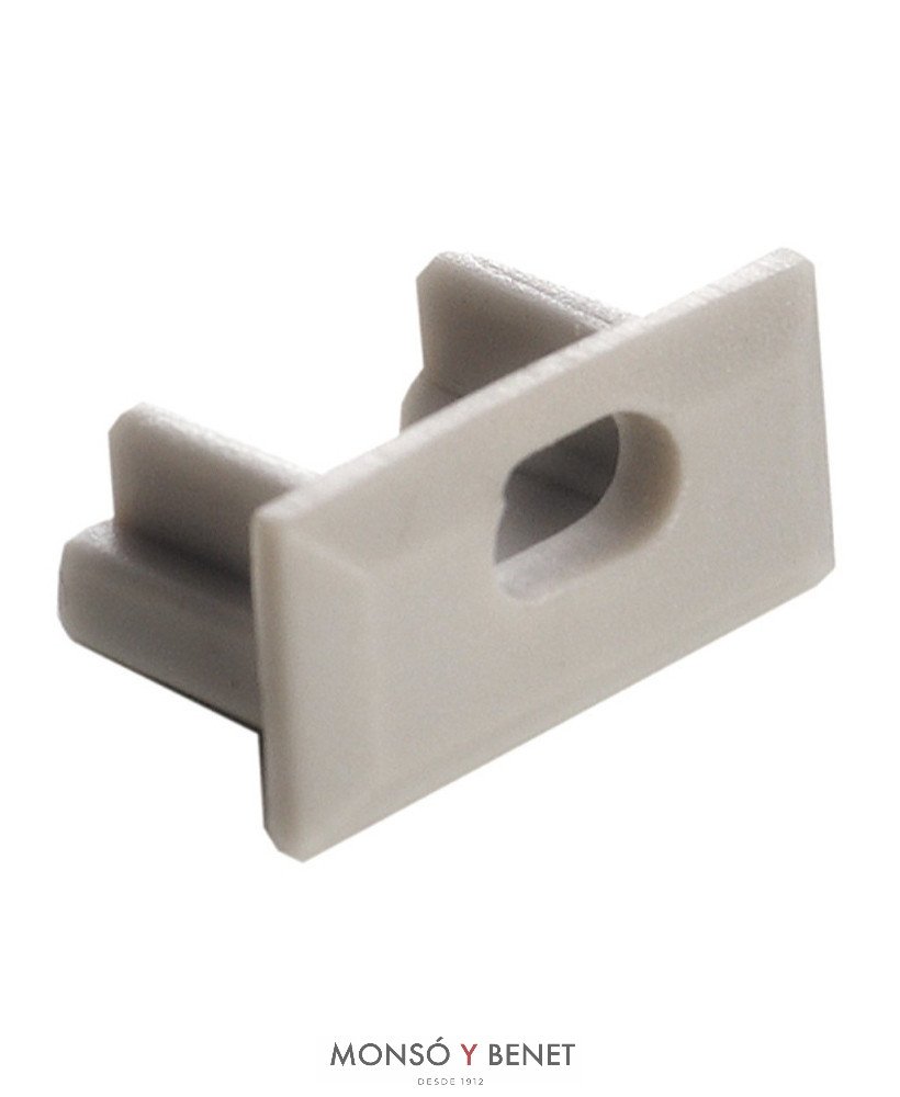 TAPA CON AGUJERO ENTRADA CABLE LP06 PARA PERFIL MILANO