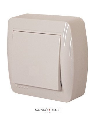 CONMUTADOR SUPERFICIE SERIE MURAL MUR-02-U BLANCO
