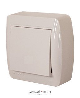 CONMUTADOR SUPERFICIE SERIE MURAL MUR-02-U BLANCO