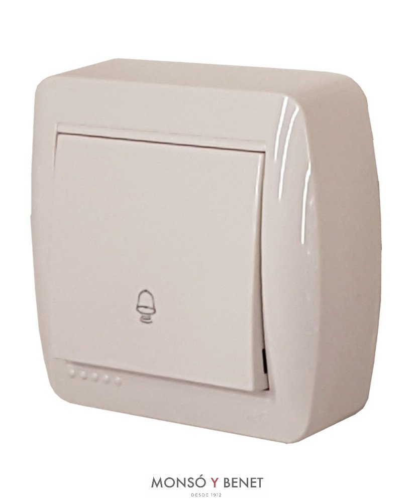 PULSADOR CAMPANA SUPERFICIE SERIE MURAL MUR-03-U BLANCO