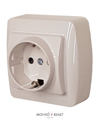 BASE BIPOLAR SUPERFICIE SERIE MURAL MUR-60-U BLANCO