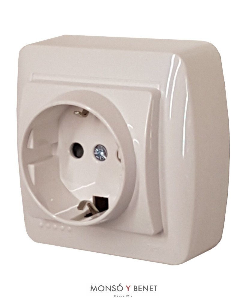 BASE BIPOLAR SUPERFICIE SERIE MURAL MUR-60-U BLANCO