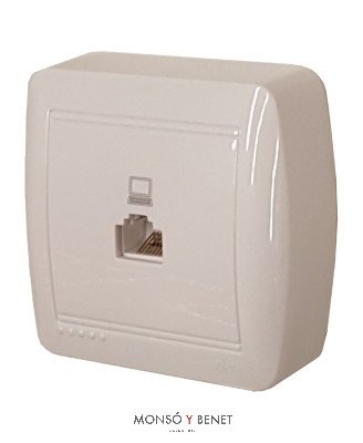 TOMA DE DATOS RJ45 CAT 5e SERIE MURAL MUR-88-U BLANCO