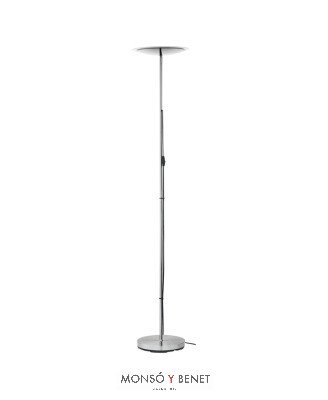 LAMPARA PIE MODERNA LED PENJA-2 NIQUEL MATE
