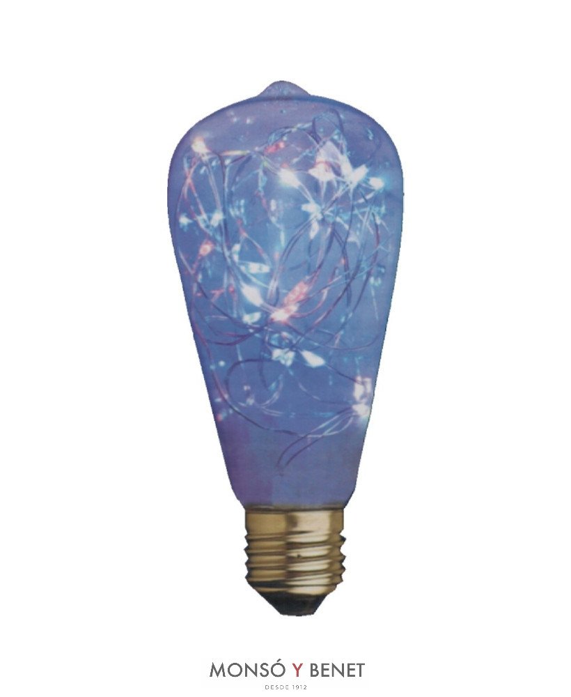 BOMBILLA LED RUSTIKA ST-64 GUIRNALDA ARROZ RGB 64mm. RG-962R