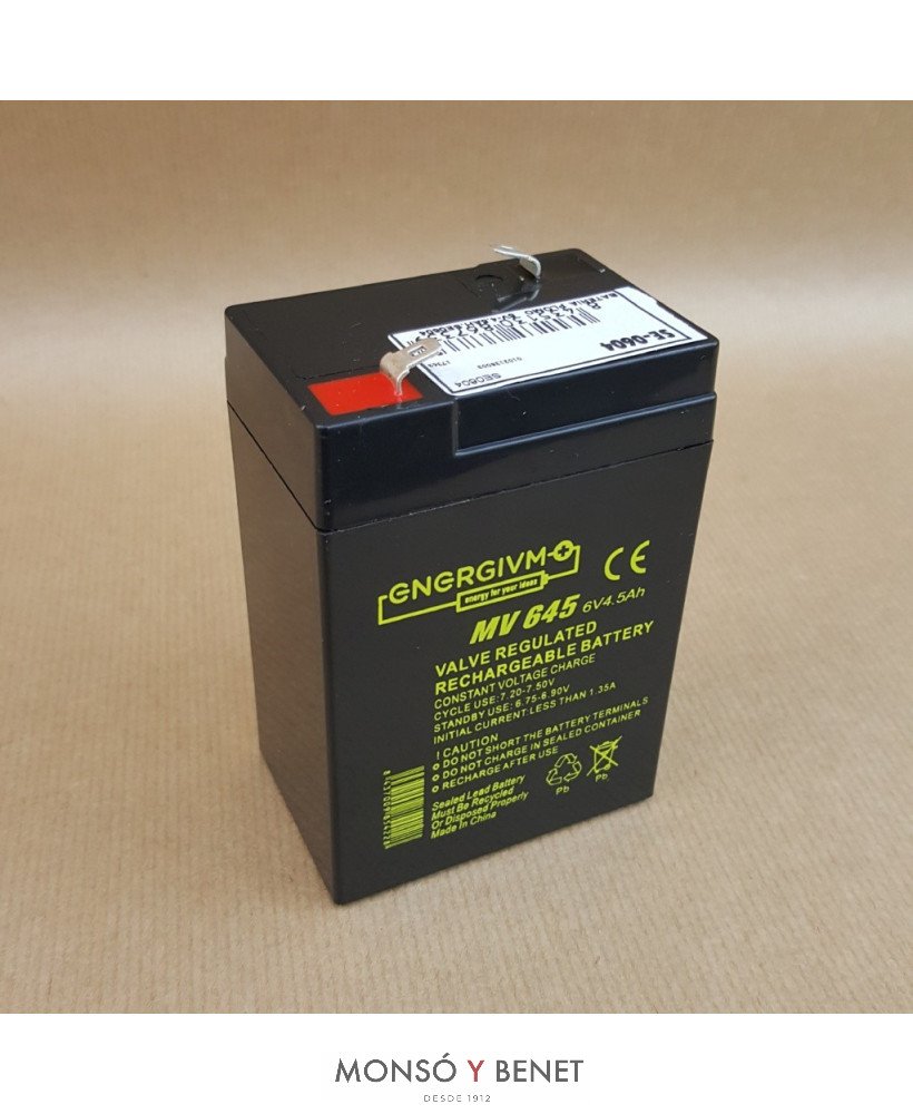 BATERIA PLOMO 6V-4.5AH.SE0604
