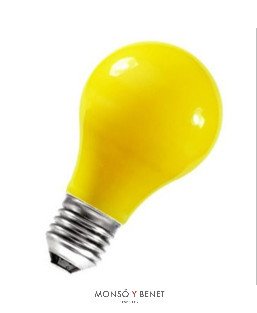 BOMBILLA STANDARD AMARILLA 230V 25W E27