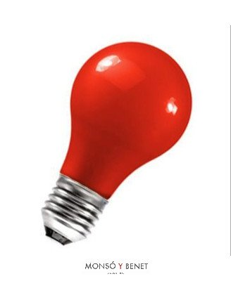 BOMBILLA STANDARD ROJA 230V 25W E27