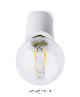 PORTALAMPARAS FIJO DE ROSCA E-27 BLANCO