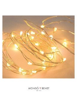 GUIRNALDAS 20 LUCES LED A PILAS CALIDAS A02103