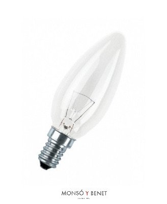 BOMBILLA VELA LISA CL.125V 40W E14