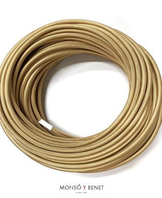ROLLO 25M.TEXTIL 2X0.75 ORO 45