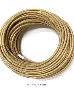 ROLLO 25M.TEXTIL 2X0.75 ORO 45