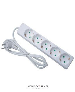 BASE 5T+CABLE+TOMA TIERRA No. 765-3M.BLANCO