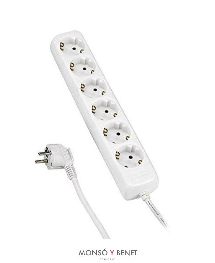 BASE 6T+CABLE+TOMA TIERRA No. 766-3M.BLANCO