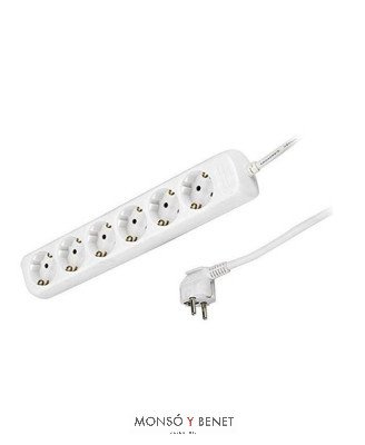BASE 6T+CABLE+TOMA TIERRA No. 766 BLAN