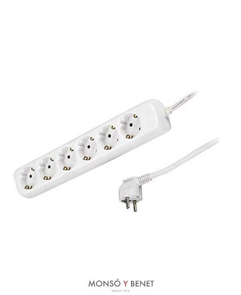 BASE 6T+CABLE+TOMA TIERRA No. 766 BLAN
