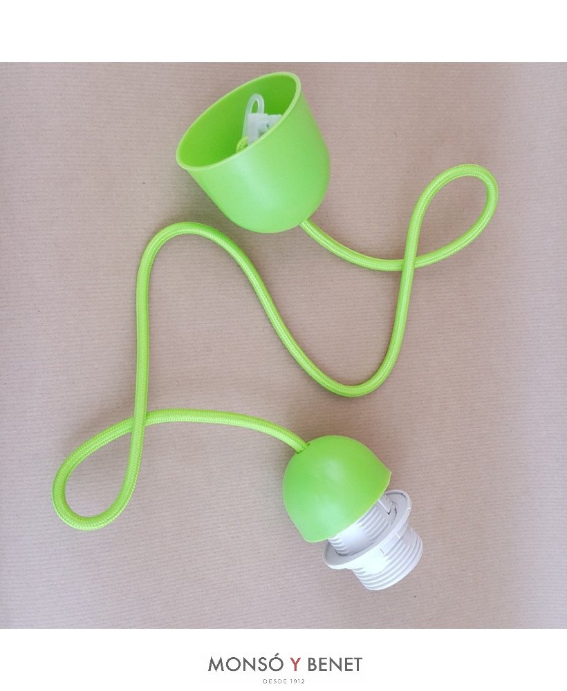 COLGANTE LAMPARA C/ARANDELA 7507-T VERDE