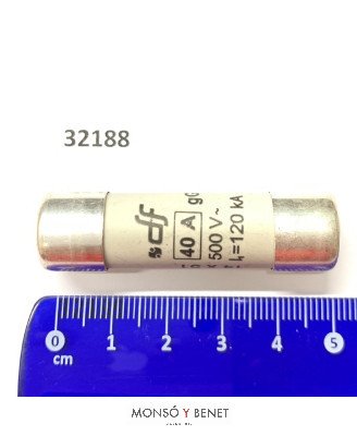 FUSIBLE CERAMICO 14 X 51 mm. 40A. No. 32188