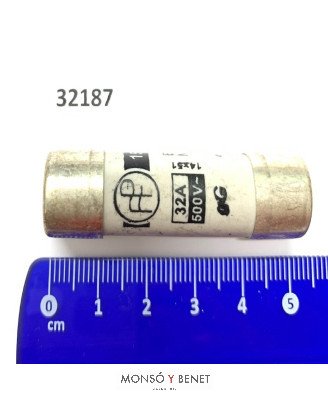 FUSIBLE CERAMICO 14 X 51 mm. 32A. No. 32187