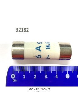 FUSIBLE CERAMICO 14 X 51 mm. 6A. No. 32182