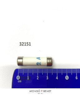 FUSIBLE CERAMICO 8,5X36 mm 2A. No. 32151
