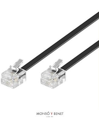 CONEXION TELEFONO 4.5M No. 9156 NEGRO