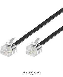 CONEXION TELEFONO 4.5M No. 9156 NEGRO