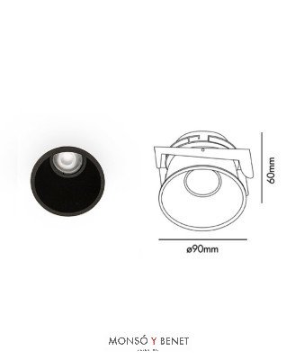 ARO BAJA LUMINANCIA FRESH GU10 NEGRO