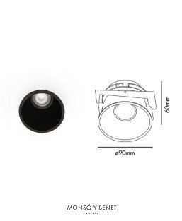 ARO BAJA LUMINANCIA FRESH GU10 NEGRO