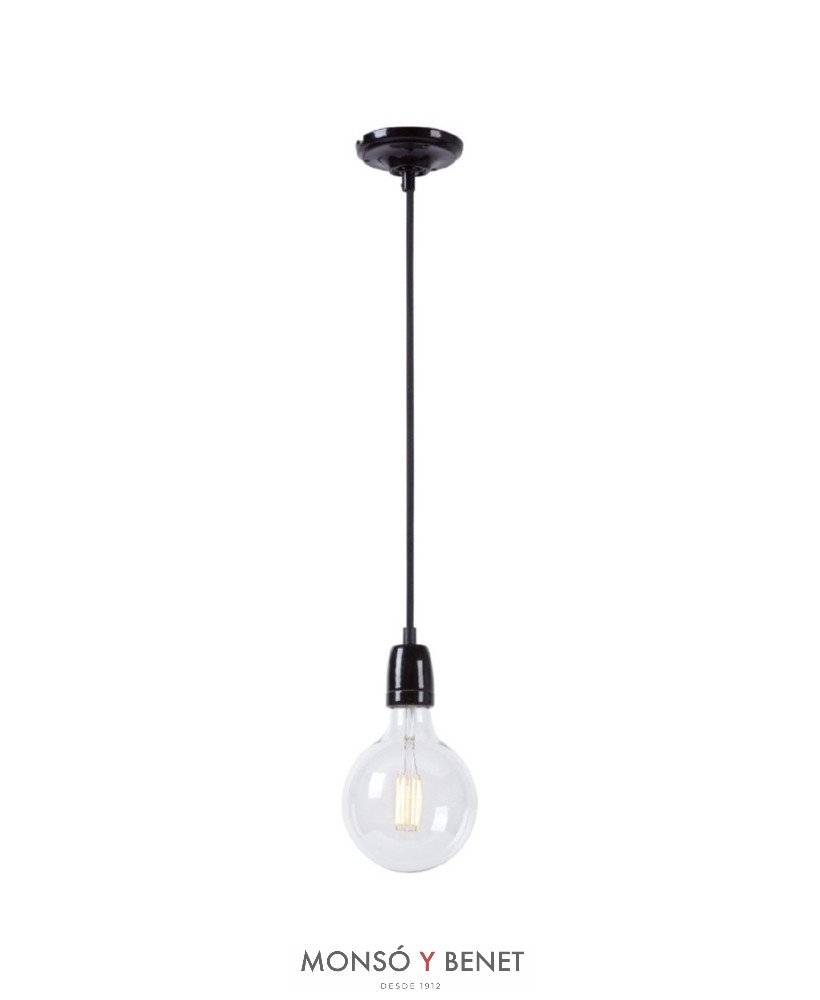 COLGANTE PORCELANA 7207-P NEGRO
