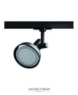FOCO CARRIL DE PAR-30 CON ARO 71666 NEGRO E27