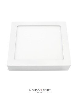 PLAFON CUADRADO SUPER, LED 18W. A-707 BLANCO FRIO