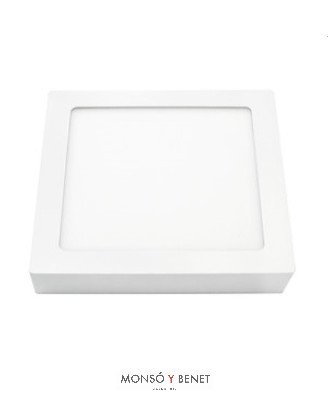 ARO CUADRADO DOWNLIGHT LED SUPERFICIE 24W. A-708 BLANCO FRIO
