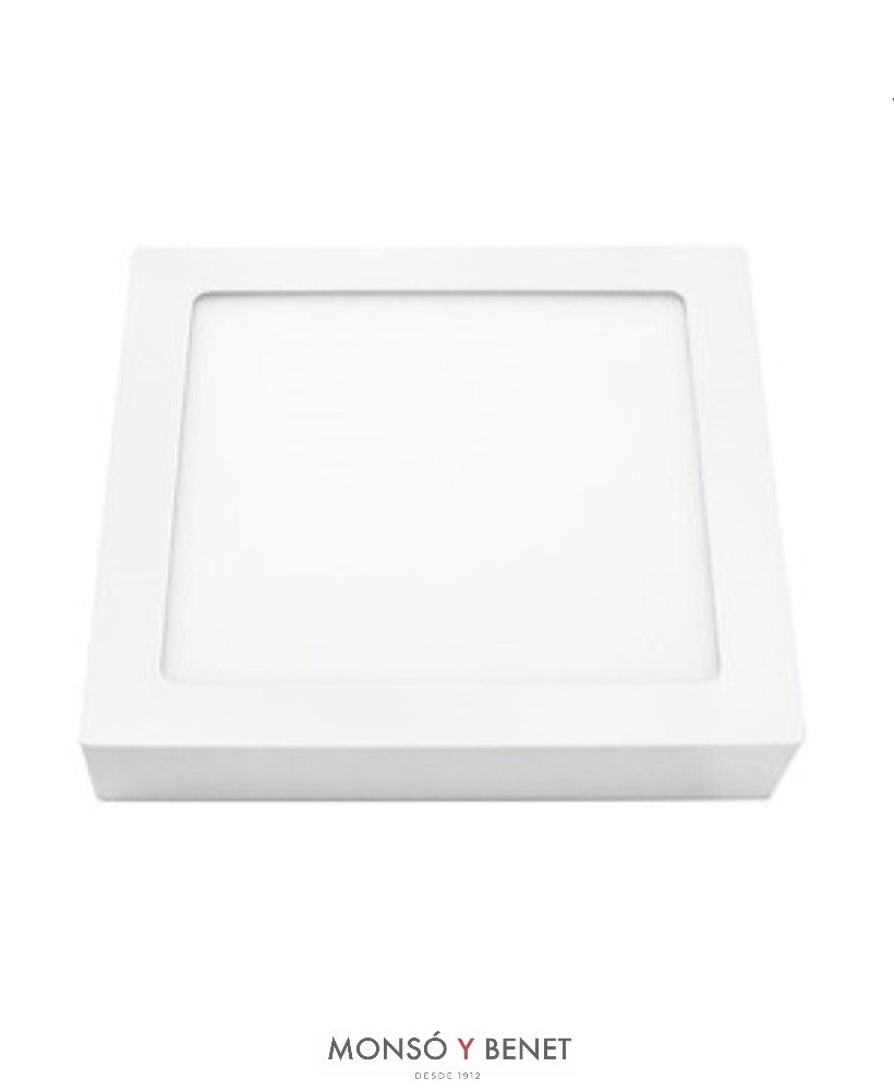 ARO CUADRADO DOWNLIGHT LED SUPERFICIE 24W. A-708 BLANCO FRIO