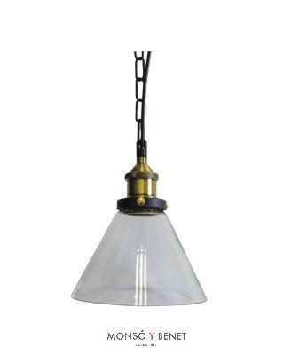 COLGANTE CADENA RETRO LAMPARAS DE TECHO LED ART-03 GRAFITO/PAVON