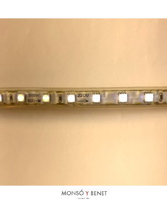 TIRA 60 LEDS-1M. MA-230 F IP65 ALIMENTACION 230V DIRECTA