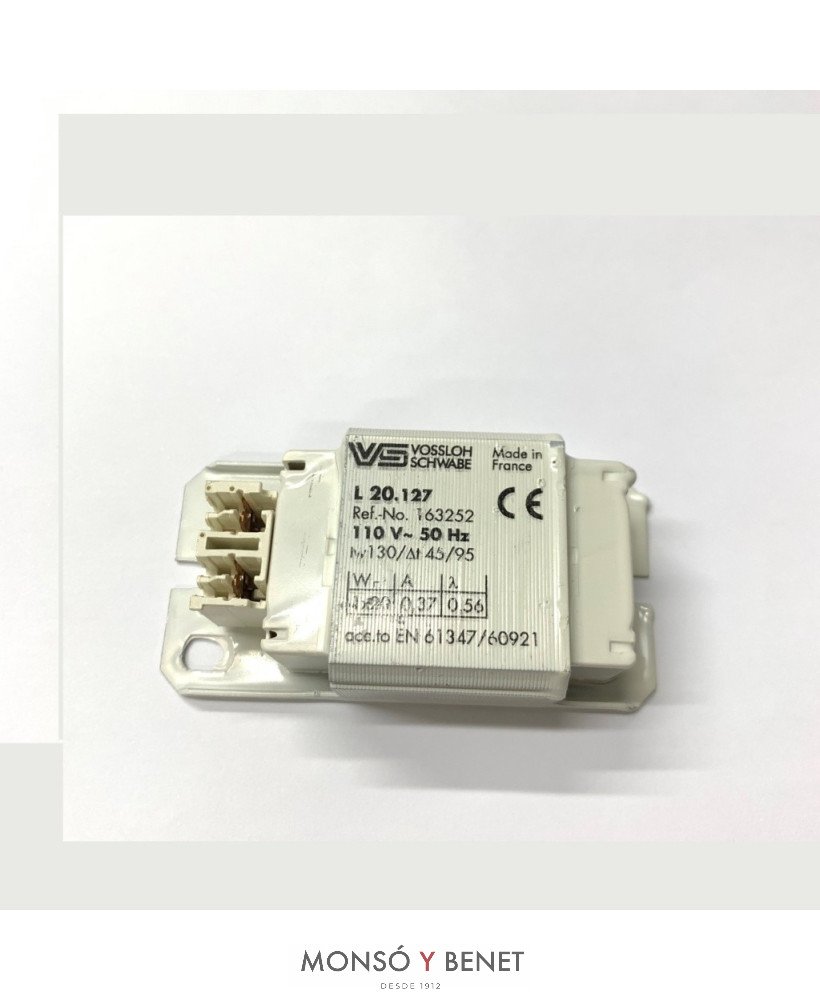 REACTANCIA L20.134 125V- 20W 922134