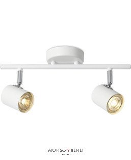 REGLETA 2 FOCOS ORIENTABLES 2xGU10 MIGA-2 BLANCO